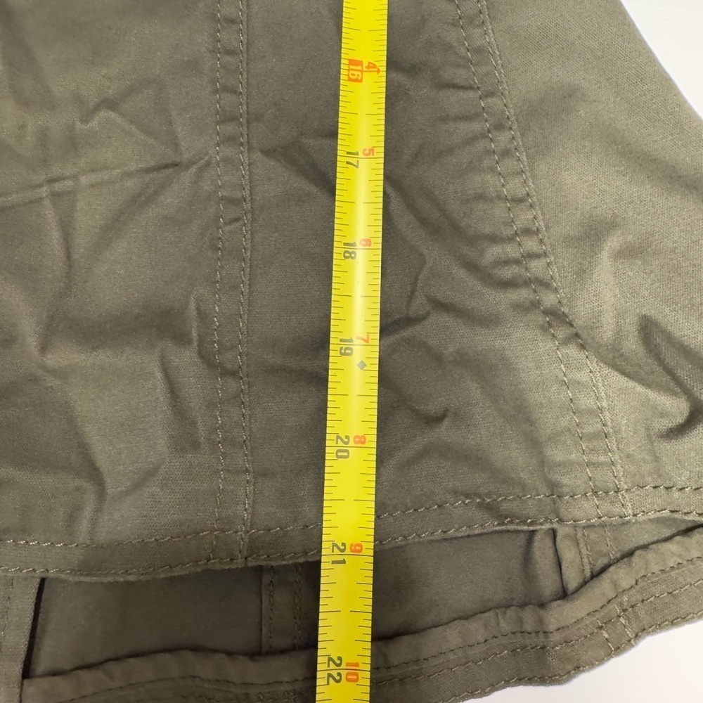 J. Jill Women’s Green Utility Jacket Three-Quarter Sleeves Size 6 - Picture 14 of 15